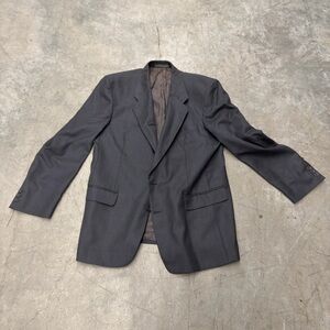 Men's Charcoal Gray Single-Breasted Blazer